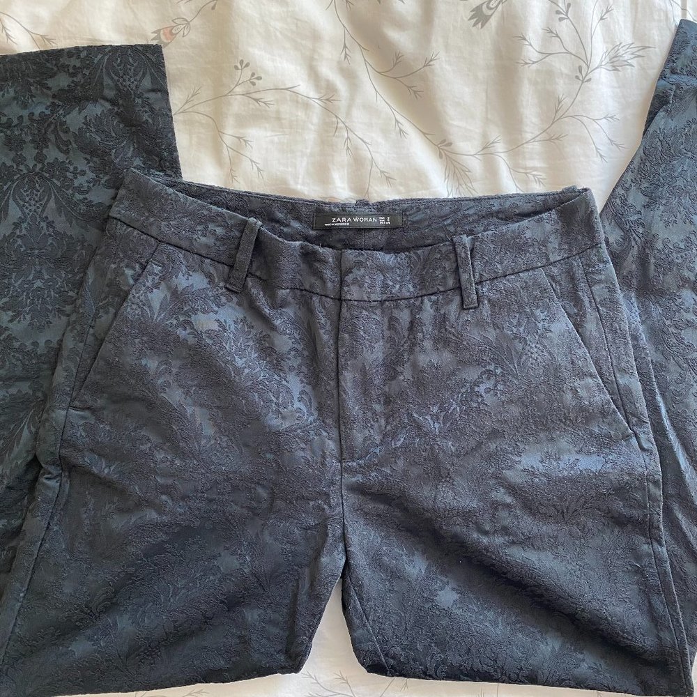 *LIKE NEW* Zara Ankle Embroidered Trouser Pant